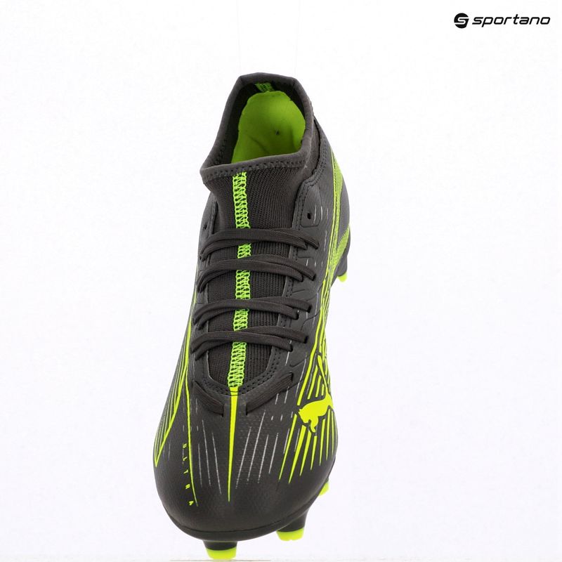 Men's football boots PUMA Ultra 5 Play+ FG/AG matte aged silver/yellow alert/puma aged silver 9