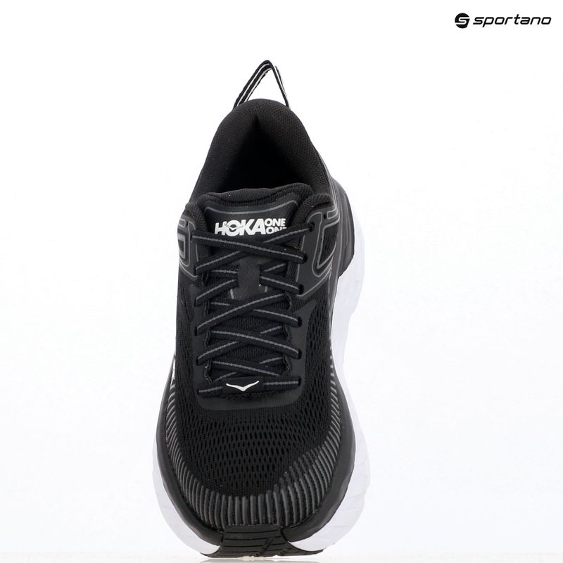 Women's running shoes HOKA Bondi 7 black/white 9