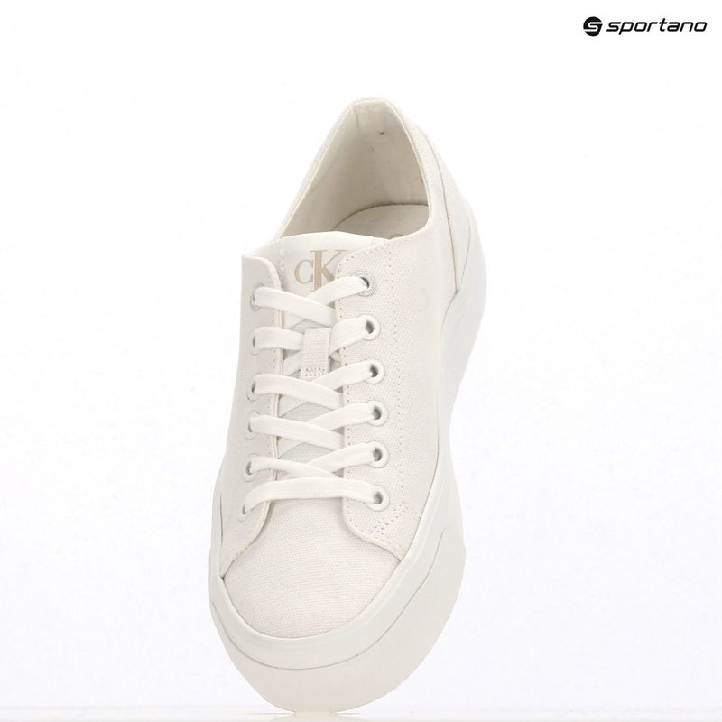 Calvin Klein women's trainers YW0YW01763 Vulc Flatform Low Cv MG triple bright white 9