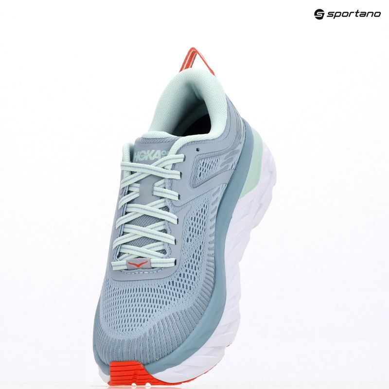 Women's running shoes HOKA Bondi 7 blue fog/blue glass 9