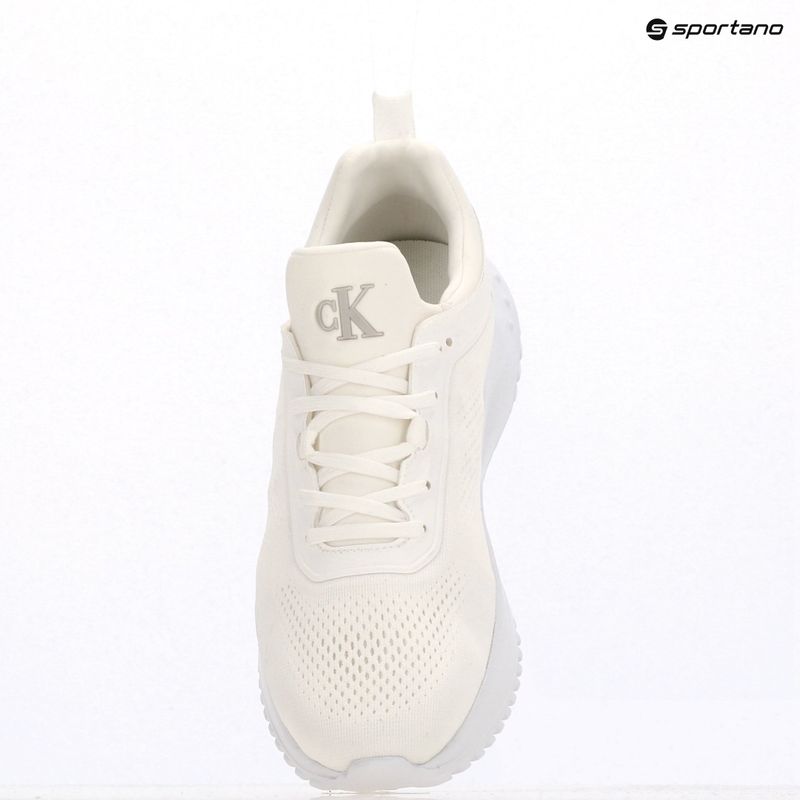 Calvin Klein women's shoes YW0YW01855 Eva Runner Sock Mg Tech Mix triple bright white 9