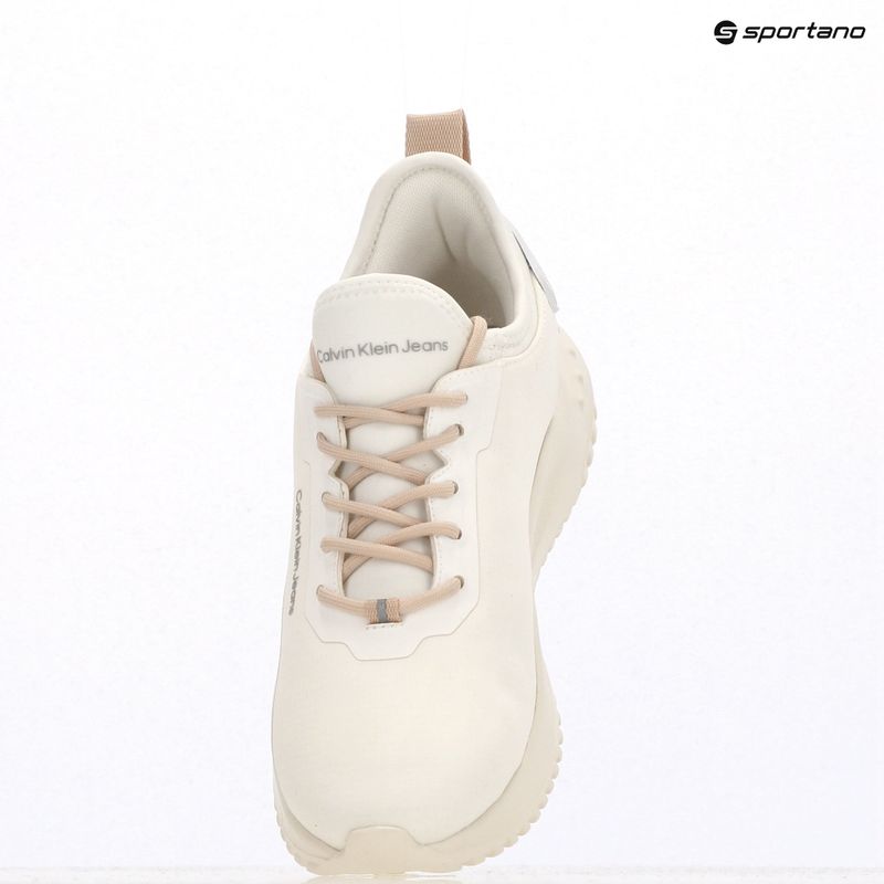 Calvin Klein women's shoes YW0YW01665 Eva Runner Sock Mix In Hitech bright white/creamy white/w pink 9
