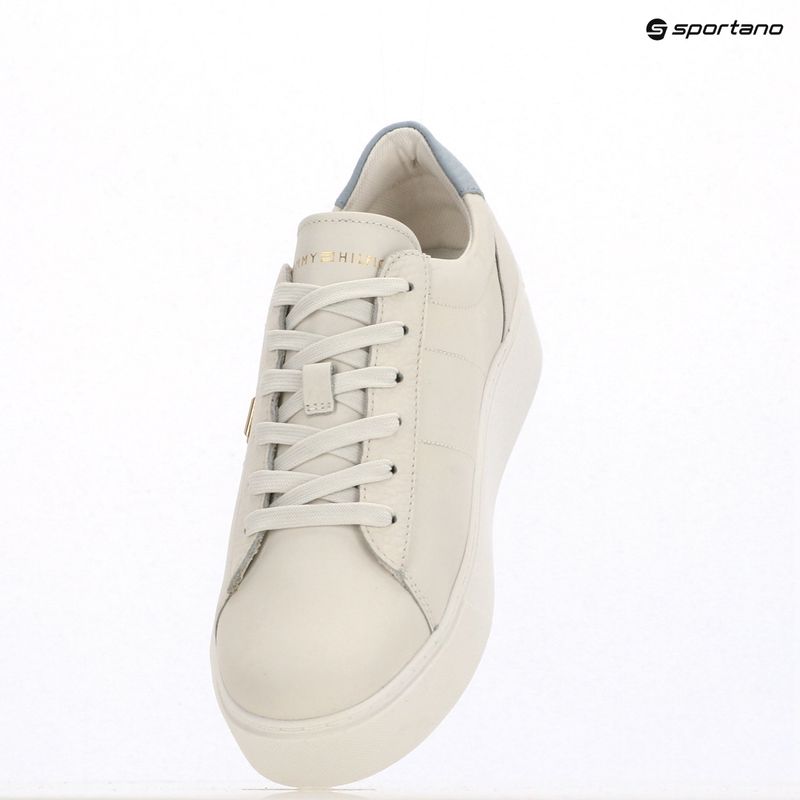 Tommy Hilfiger women's Platform Court ecru/breezy blue shoes 9