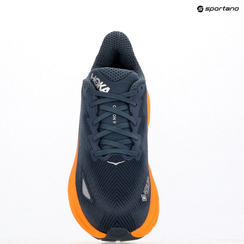Men's running shoes HOKA 9 GTX stormy skies/orange zest 10