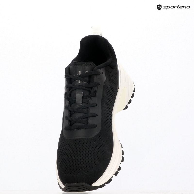 Calvin Klein men's shoes YM0YM01284 Hike Runner Tech Knit Black/Bright White 9