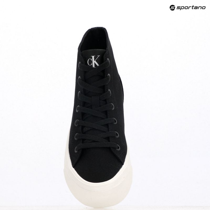 Calvin Klein women's trainers YW0YW01764 Vulc Flatform Mid Cv Mg black/bright white 9