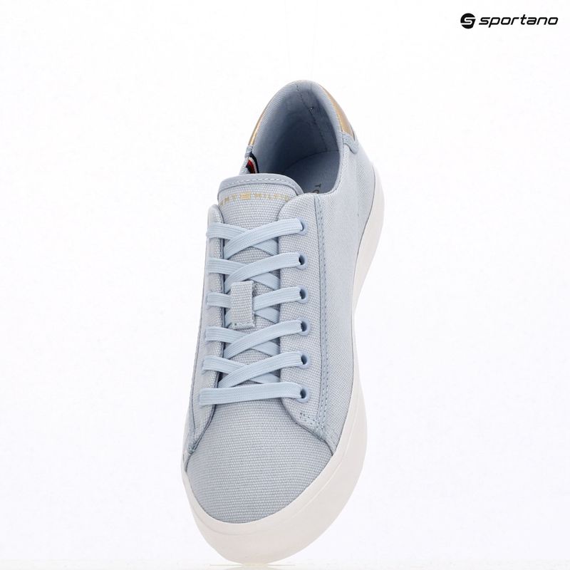 Tommy Hilfiger women's trainers Vulc Canvas Lace Up breezy blue 9