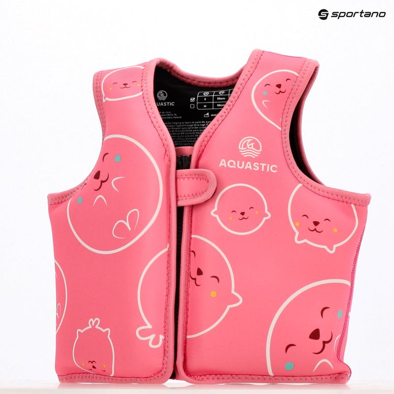 AQUASTIC Junior children's buoyancy waistcoat pink 12