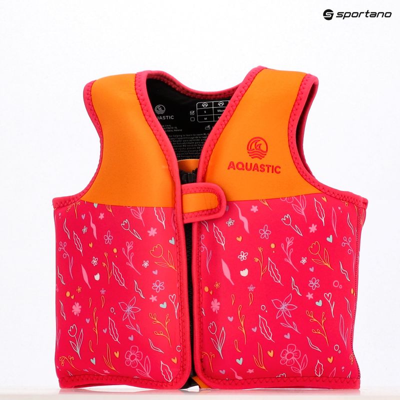 AQUASTIC Junior children's buoyancy waistcoat pink/yellow 13