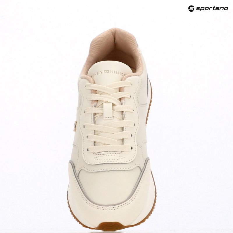 Tommy Hilfiger Leather Runner women's shoes ivory petal/newsprin 9