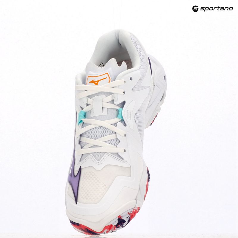 Women's volleyball shoes Mizuno Wave Lightning Z8 white/violet indigo/camelliaros 18