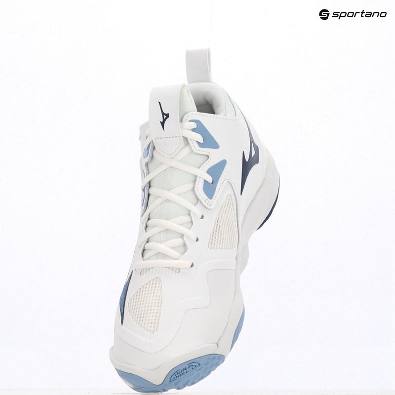 Volleyball shoes Mizuno Wave Momentum 3 Mid white/bellwether blue/belairblu 9