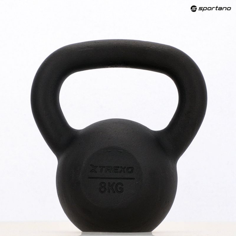 Cast-iron kettlebell XTREXO 8kg black 9
