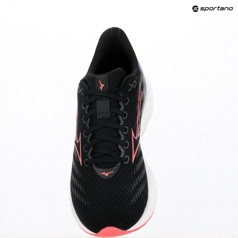 Children's running shoes Mizuno Enerzy Rider Jr black/camelliarose/ paisleypurple 9