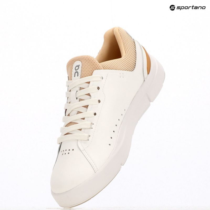 Women's On Running The Roger Advantage white/savannah shoes 8