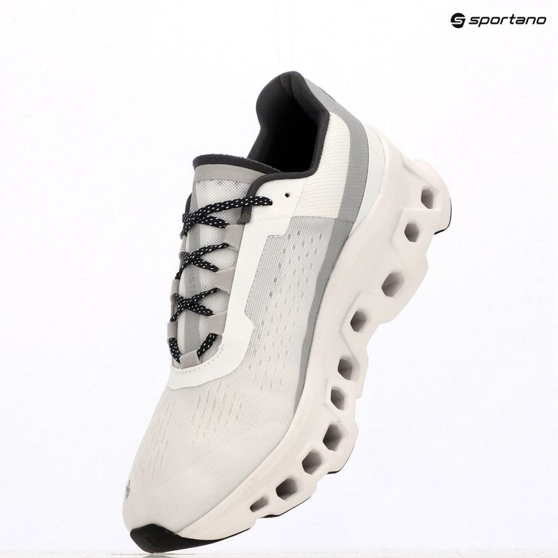 Men's On Running Cloudmonster allwhite running shoes 9