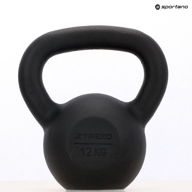Cast-iron kettlebell XTREXO 12kg black 9
