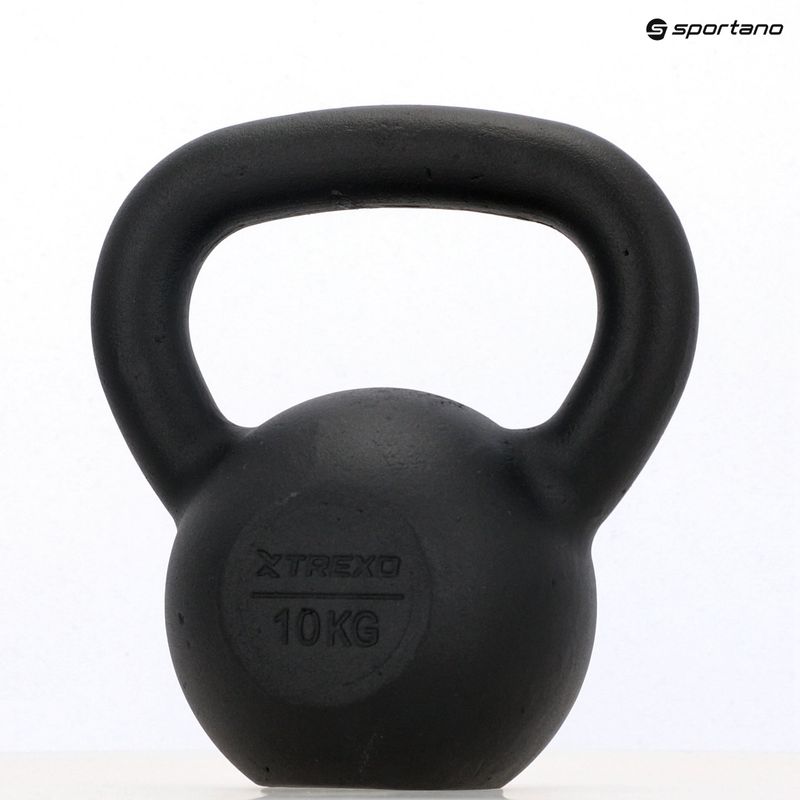 Cast-iron kettlebell TREXO 10kg black 8