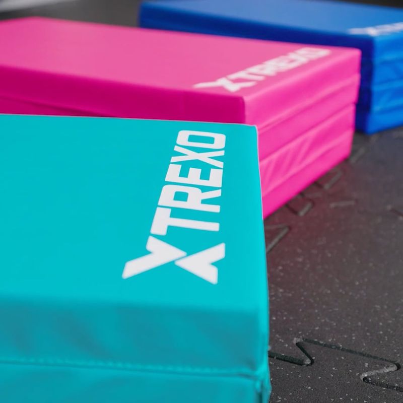 TREXO folding gymnastics mattress 195 x 80 x 5 cm blue 14