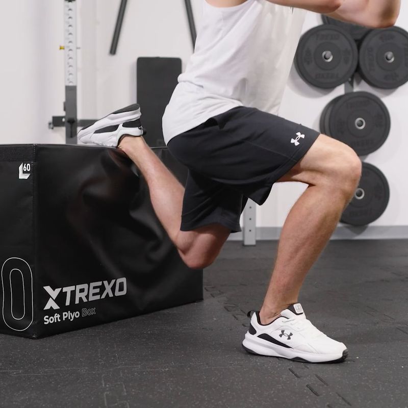 Foldable plyometric box XTREXO 45 cm black 10