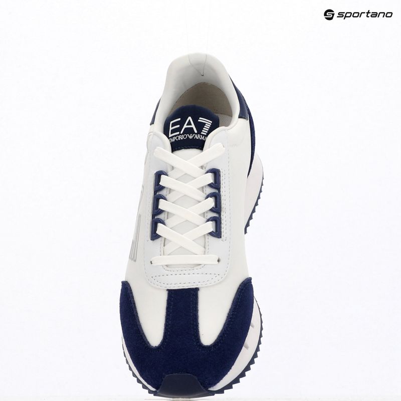 EA7 Emporio Armani Black & White Vintage white/medieval blu shoes 12
