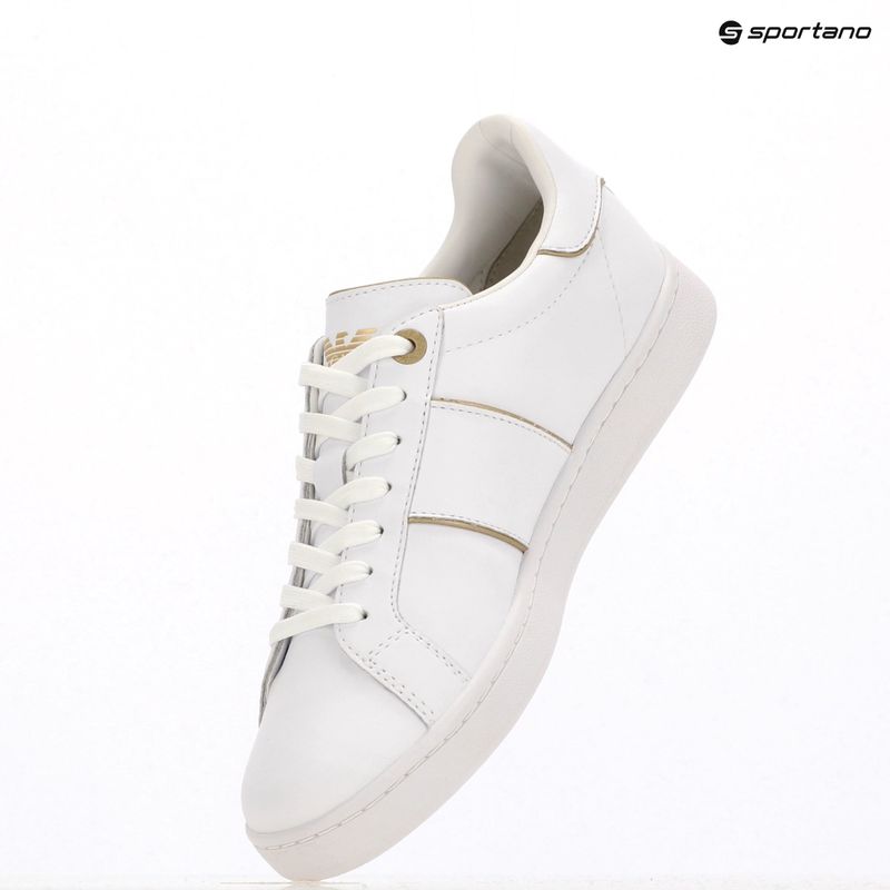 EA7 Emporio Armani Classic Logo full wht/gold detail shoes 12