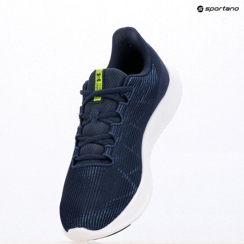 Men's running shoes Under Armour Charged Speed Swift washed navy/black/high vis yellow 9