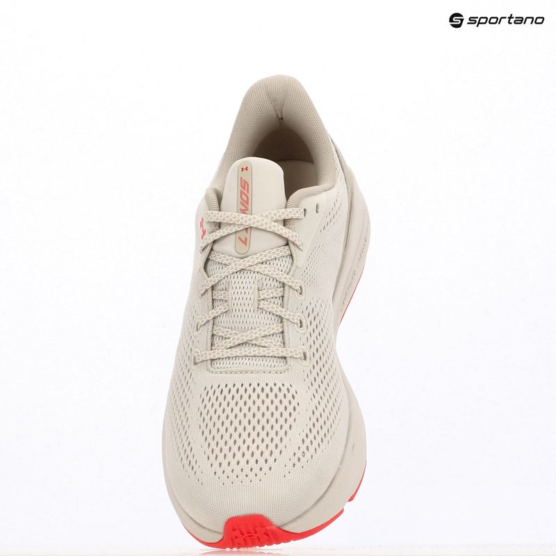 Men's running shoes Under Armour Sonic 7 summit white/khaki base/racer red 9