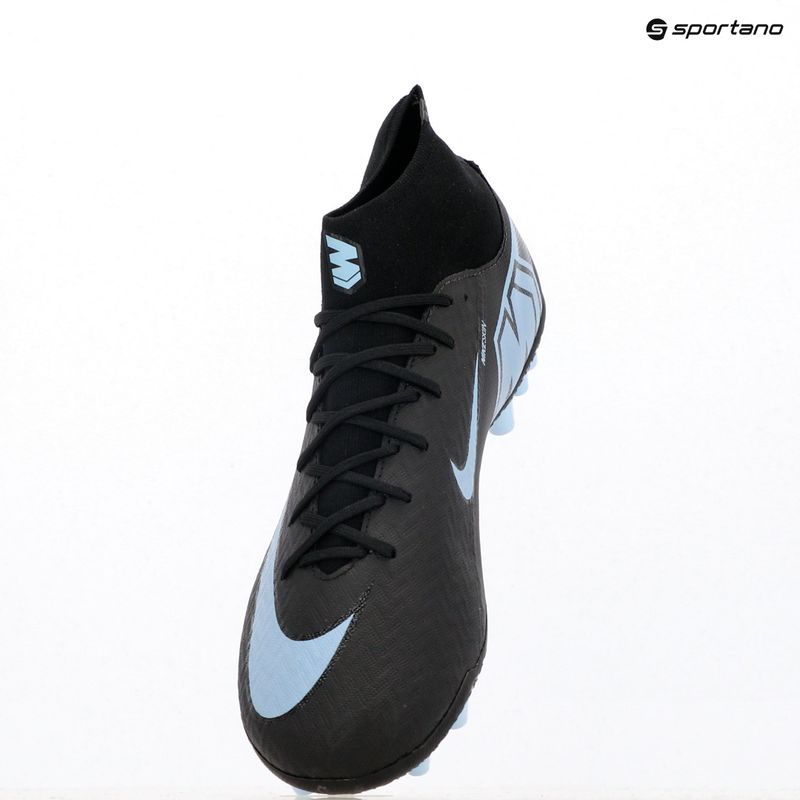 Men's football boots Nike Mercurial Superfly 10 Academy AG black/ice blue 9