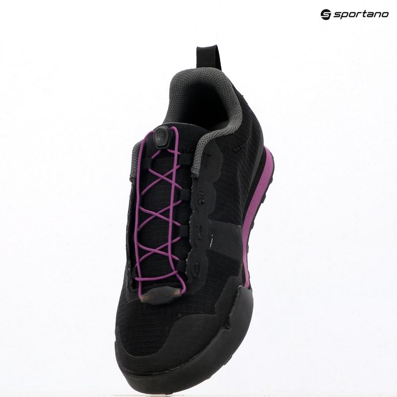 Women's platform cycling shoes Giro Tracker Fastlace black/throwback purple 13