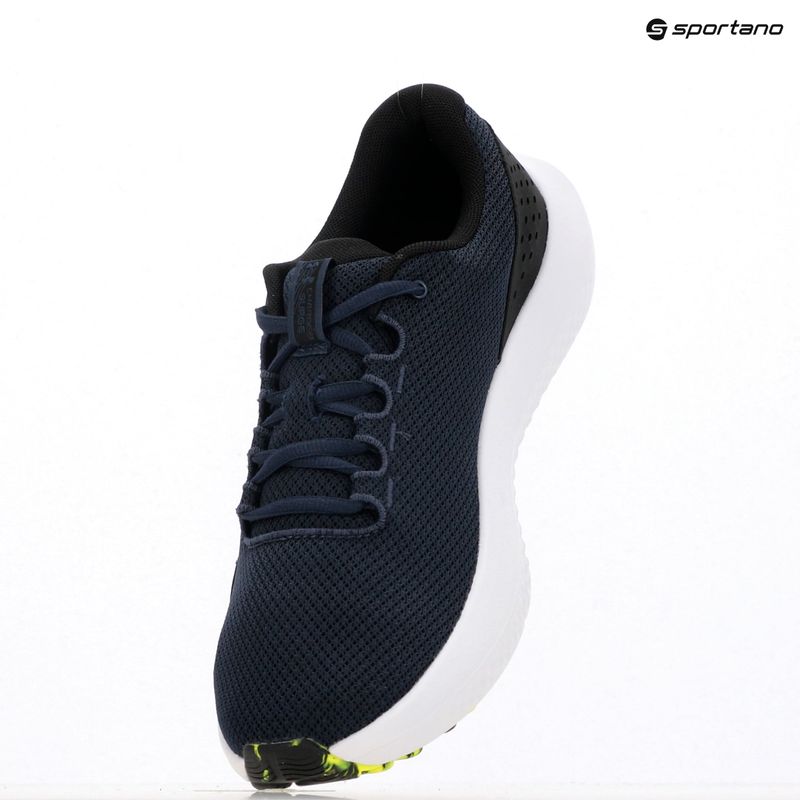 Men's running shoes Under Armour Charged Surge 4 washed navy/black/high vis yellow 9