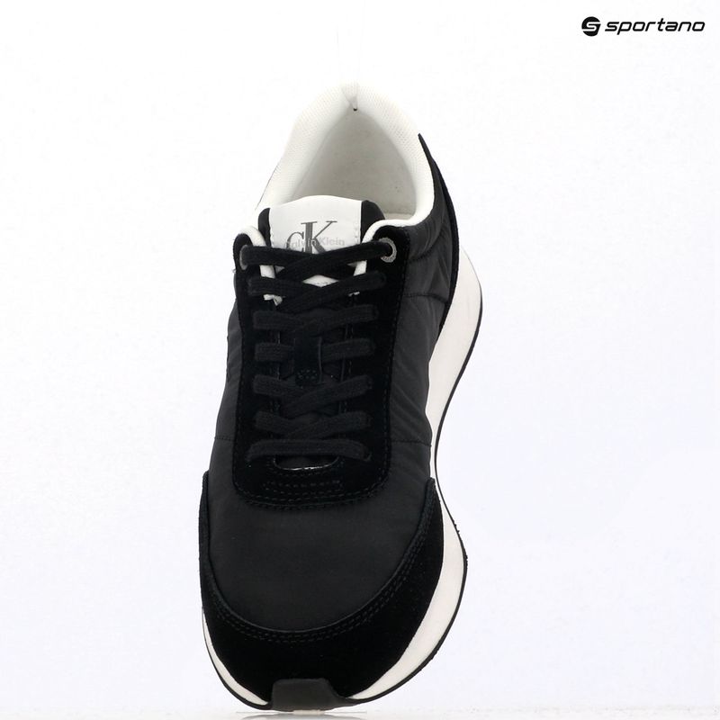 Women's shoes Calvin Klein YW0YW01990 Retro Runner Lace Up Nylon MG black/bright white 9