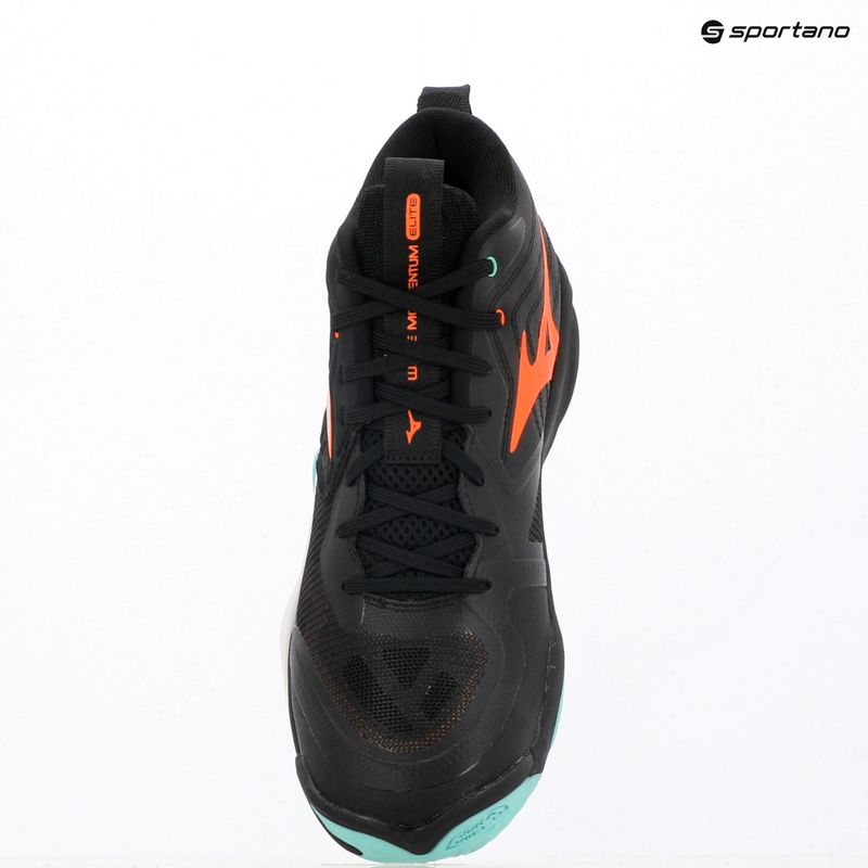 Volleyball shoes Mizuno Wave Momentum Elite Mid black/tangelo/ice green 15