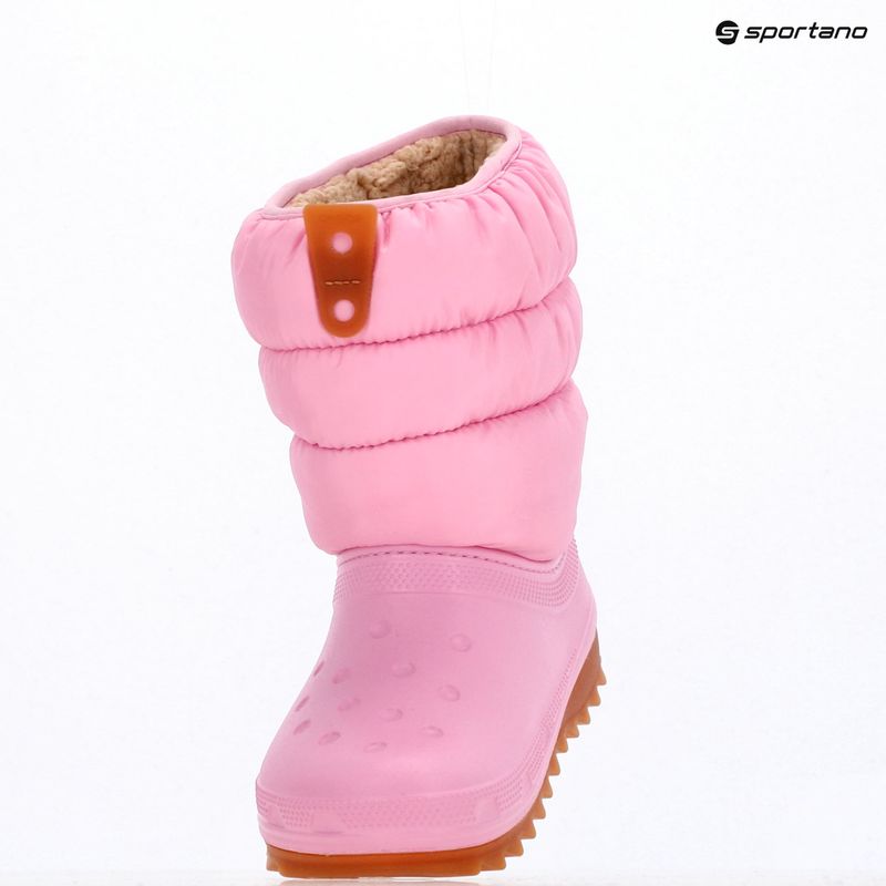 Junior's snow boots Crocs Classic Neo Puff pink tweed/gum 16
