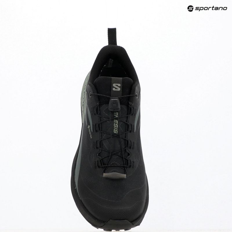 Men's running shoes Salomon Genesis GTX black/agave green/urban chic 17