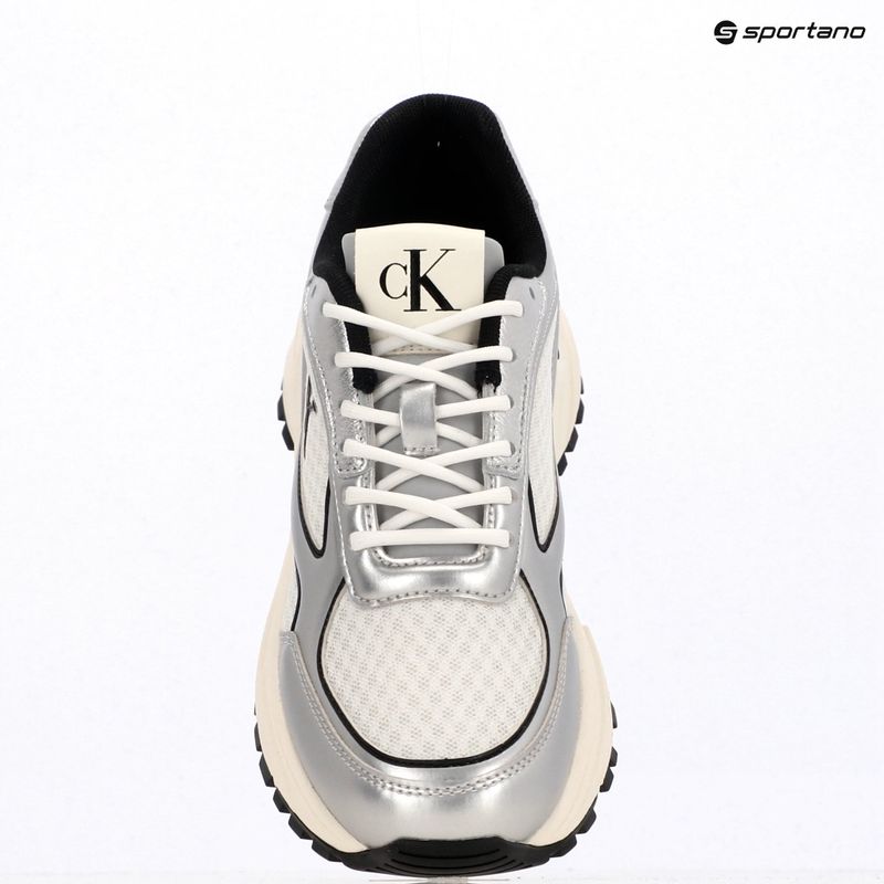 Women's shoes Calvin Klein YW0YW02063 Hike Runner Lace Up Mesh Mix silver/black/bright white 9