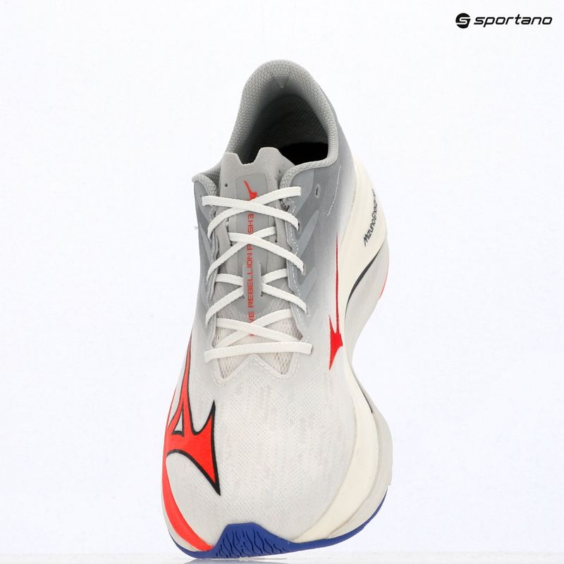 Men's running shoes Mizuno Wave Rebellion Flash 3 white/fiery coral 2/iris bloom 10