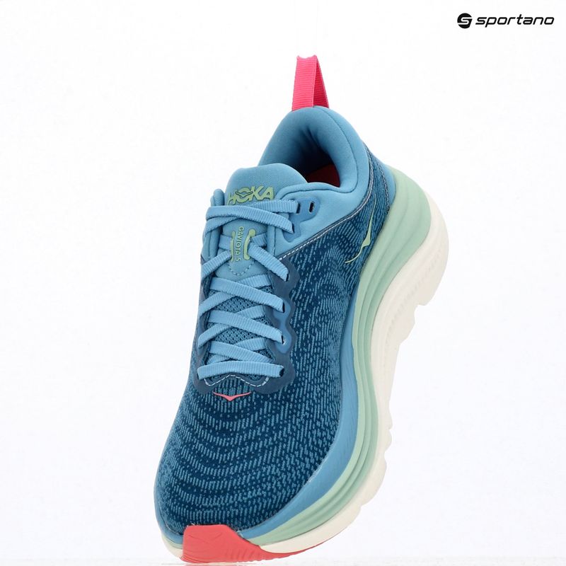 Women's running shoes HOKA Gaviota 5 alpine blue/jadeite 10