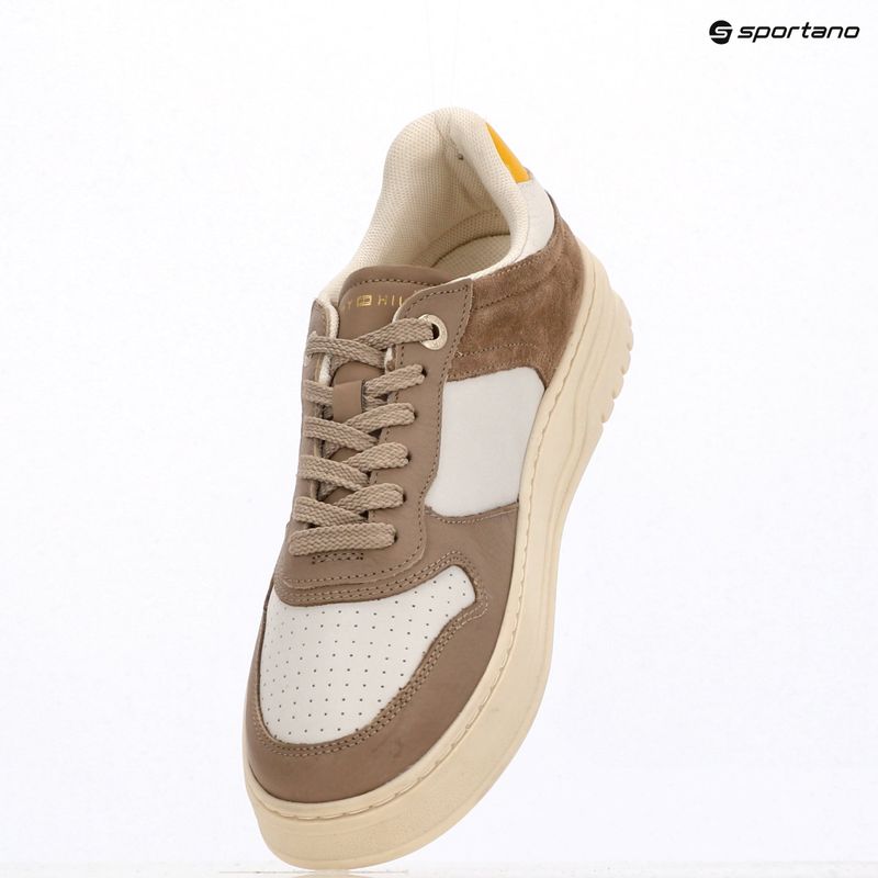 Women's shoes Tommy Hilfiger Sporty Cupsole Tumbled Leather costal taupe/ecru/yellow 9