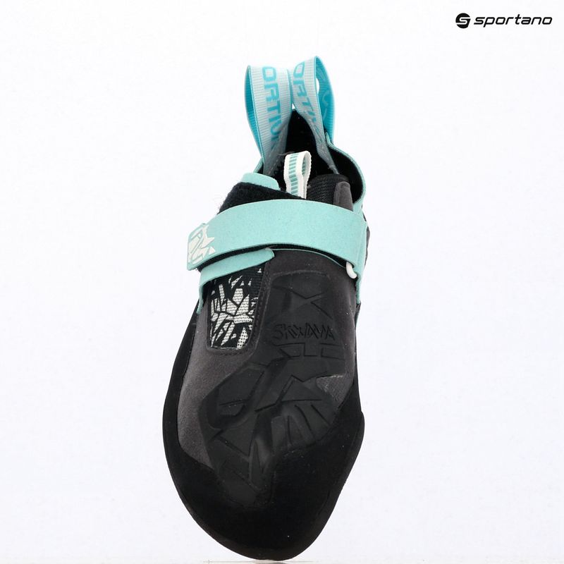 Women's climbing shoes La Sportiva Skwama Vegan carbon/turquoise 9
