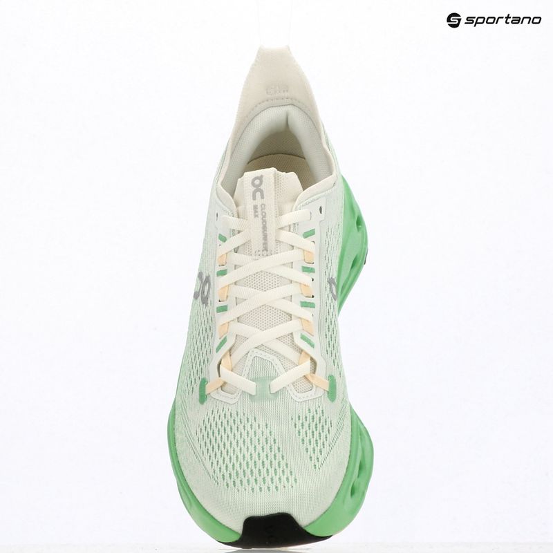 Men's On Cloudsurfer Max ivory/honeydew running shoes 9