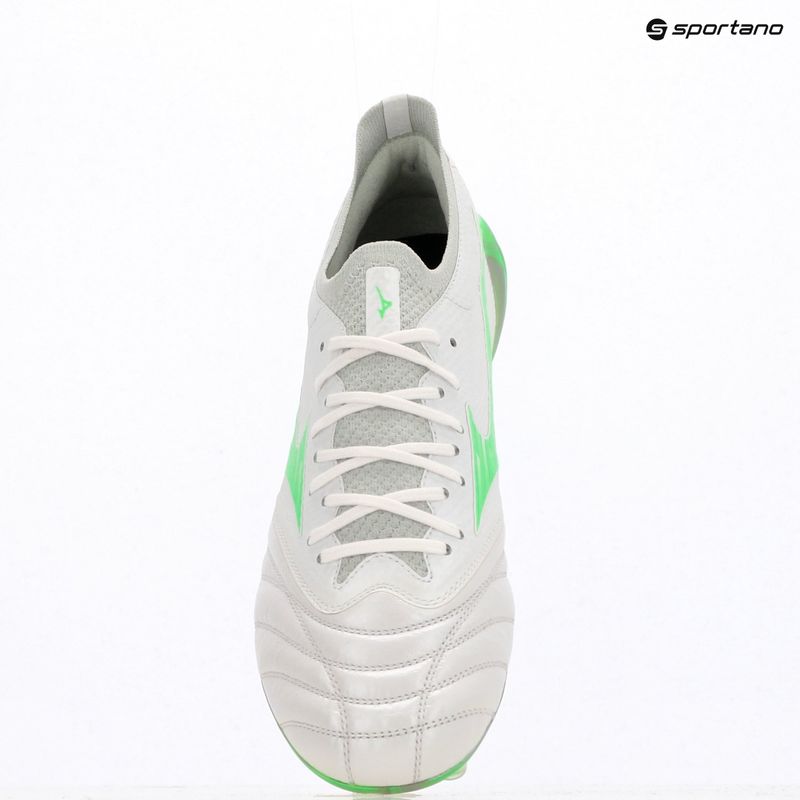 Men's football boots Mizuno Morelia Neo IV Β Elite MD white/neon green/cool gray 3c 9