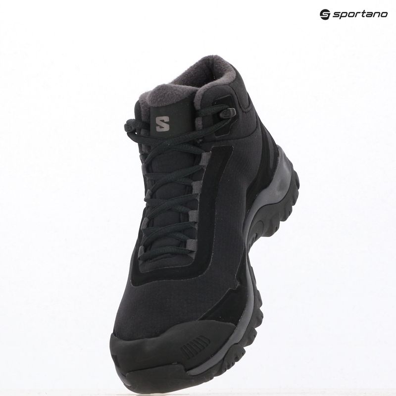 Women's trekking boots Salomon Shelter WP black/asphalt/castlerock 9