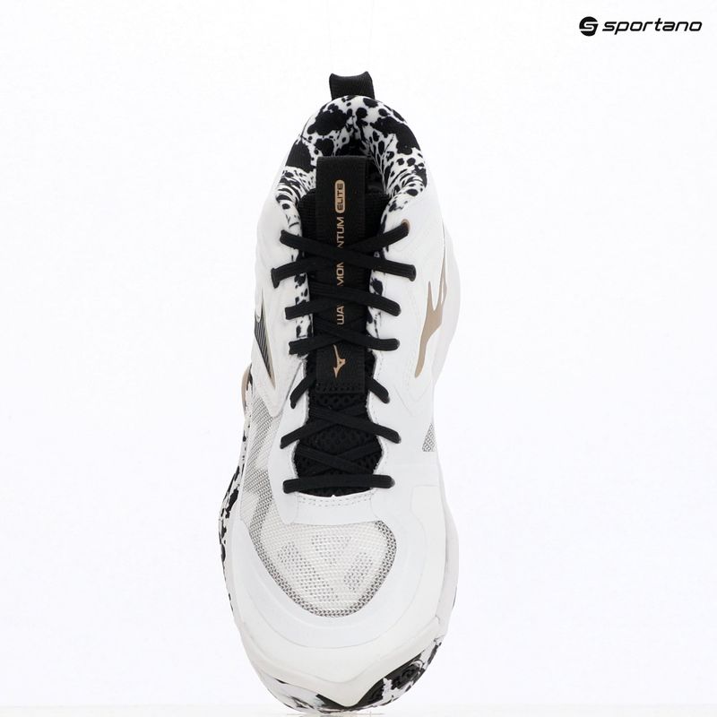 Volleyball shoes Mizuno Wave Momentum Elite Mid white/black/ge gold 15