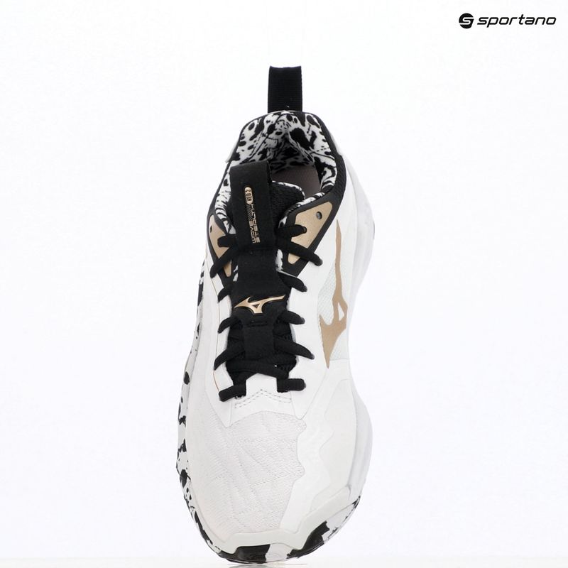 Handball shoes Mizuno Wave Stealth Neo 2 white/black/ge gold 15