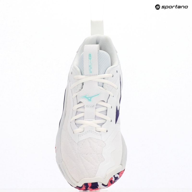 Handball shoes Mizuno Wav Stealth Neo 2 white/violet indigo/camellia rose 12