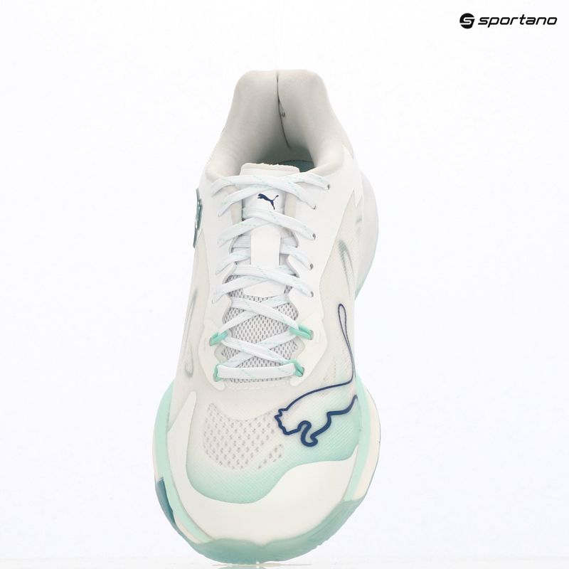 Women's handball shoes PUMA Vantage Nitro Game On puma white/baltic blue/fresh water 16