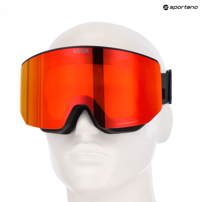 Ski goggles Uvex Lace Attract FM black matt/mirror red 13