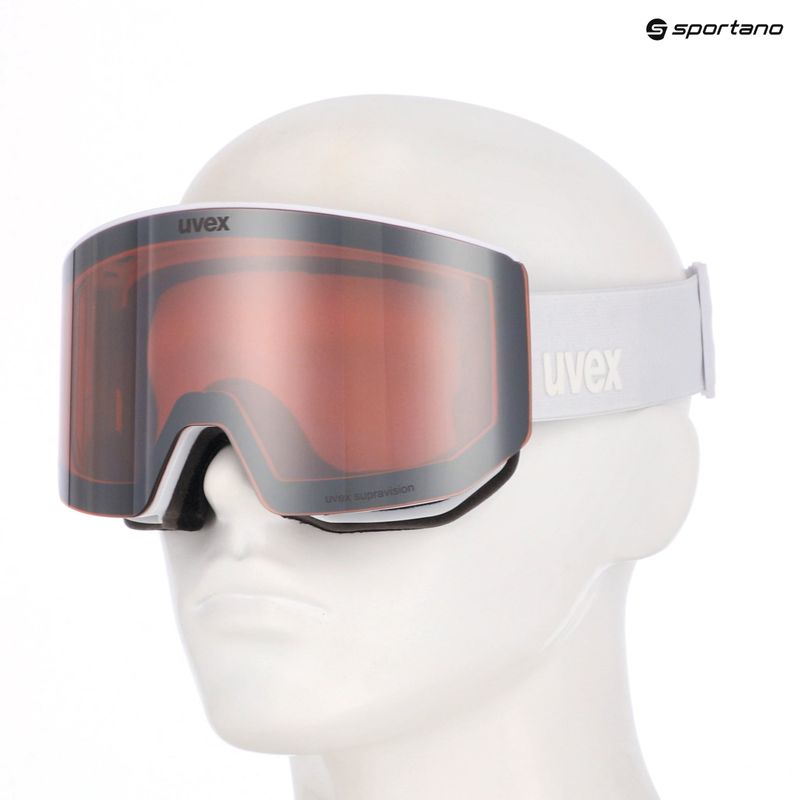 Ski goggles Uvex Lace Attract FM white matt/mirror silver 13