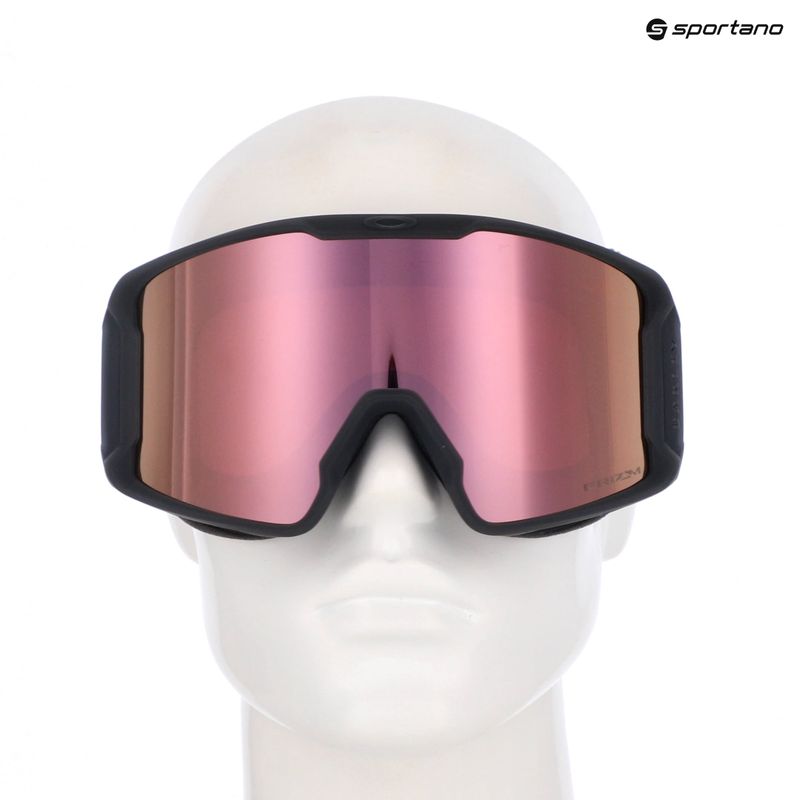 Oakley Line Miner L matte b1b forged iron/prizm rose gold iridium ski goggles 5